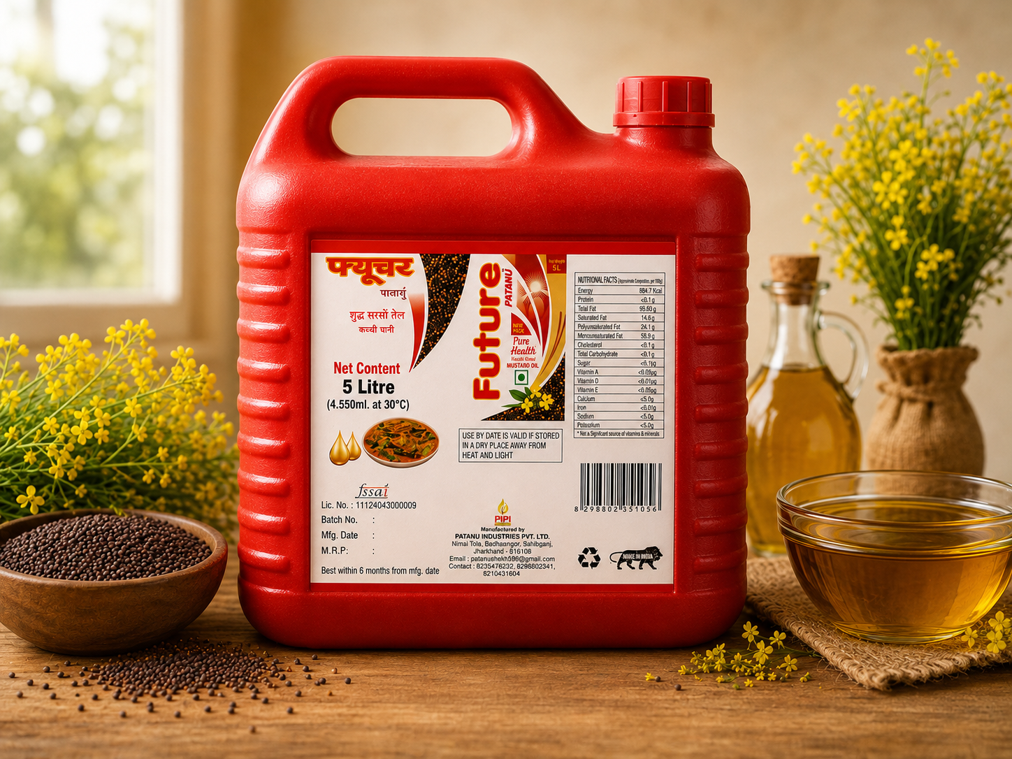 5 Litre Mustard Oil Jar